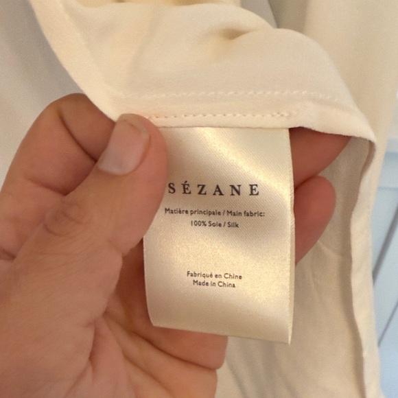 NWOT Sezane Elegant White Lace Collar Blouse 40 - Picture 6 of 9